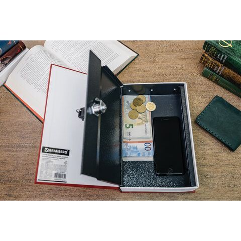 Сейф-книга &quot;Ревизор&quot;, 55х155х240 мм, ключевой замок, BRAUBERG, 291052