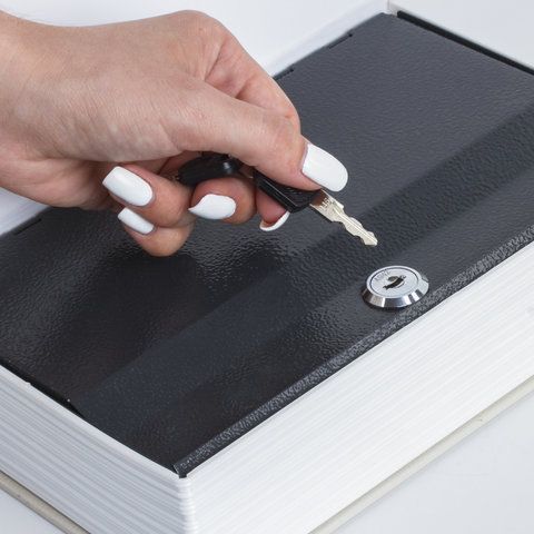 Сейф-книга &quot;ФИНАНСИСТ&quot;, 60х170х240 мм, ключевой замок, BRAUBERG, 291057