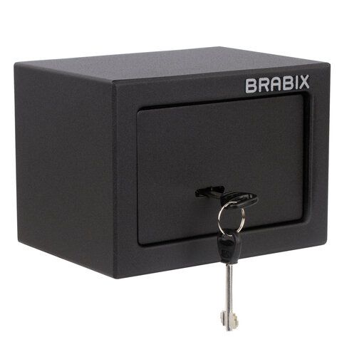 Сейф мебельный BRABIX &quot;SF-140KL&quot;, 140х195х140 мм, ключевой замок, черный, 291140, S103BR210114
