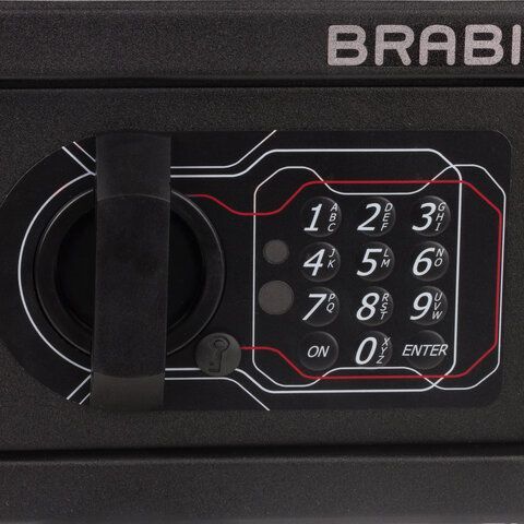 Сейф мебельный BRABIX &quot;SF-140EL&quot;, 140х195х140 мм, электронный замок, черный, 291141, S103BR210214