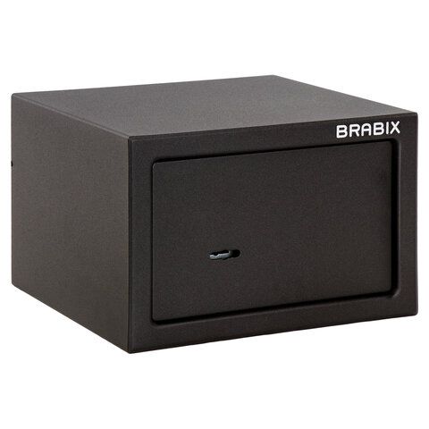 Сейф мебельный BRABIX &quot;SF-170KL&quot;, 170х260х230 мм, ключевой замок, черный, 291142, S103BR210514
