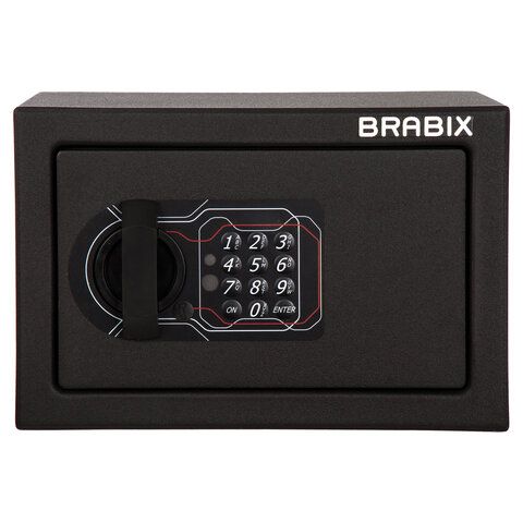 Сейф мебельный BRABIX &quot;SF-170EL&quot;, 170х260х230 мм, электронный замок, черный, 291143, S103BR210614