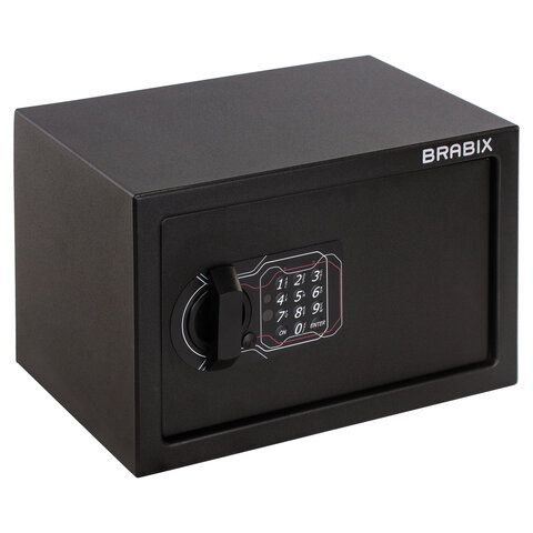 Сейф мебельный BRABIX &quot;SF-200EL&quot;, 200х310х200 мм, электронный замок, черный, 291145, S103BR211214