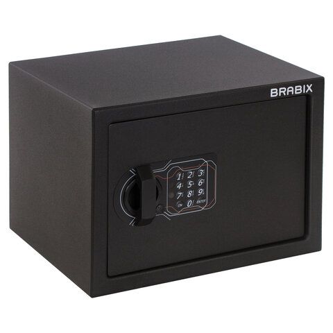Сейф мебельный BRABIX &quot;SF-230EL&quot;, 230х310х250 мм, электронный замок, черный, 291147, S103BR211614