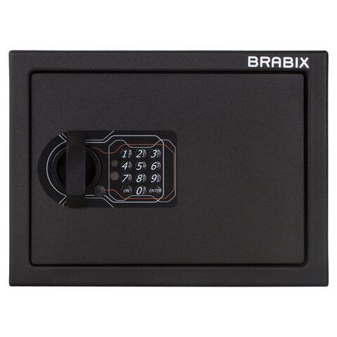 Сейф мебельный BRABIX &quot;SF-230EL&quot;, 230х310х250 мм, электронный замок, черный, 291147, S103BR211614