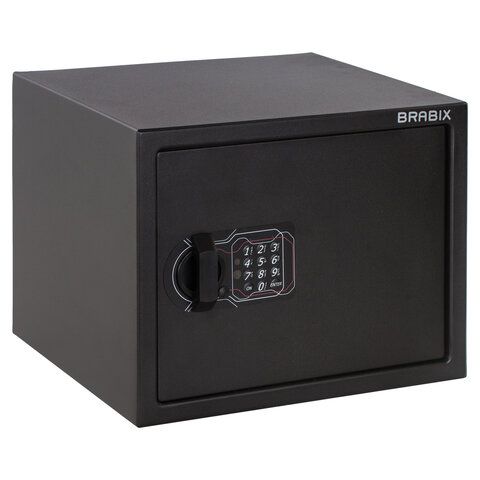 Сейф мебельный BRABIX &quot;SF-280EL&quot;, 280х350х300 мм, электронный замок, черный, 291149, S103BR212414