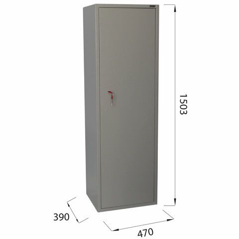 Шкаф металлический для документов BRABIX &quot;KBS-031Т&quot;, 1503х470х390 мм, 35 кг, трейзер, сварной, 291156