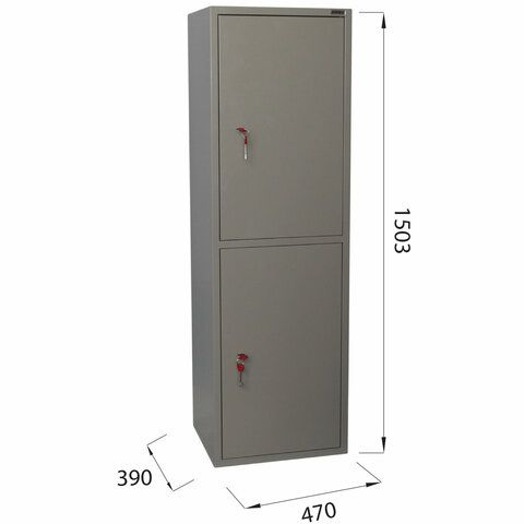 Шкаф металлический для документов BRABIX &quot;KBS-032Т&quot;, 1503х470х390 мм, 37 кг, трейзер, сварной, 291157