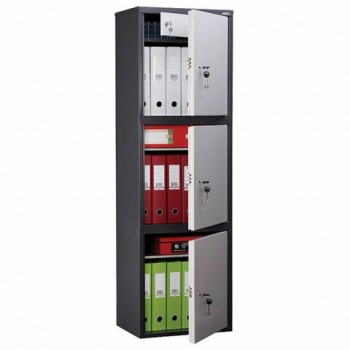 Шкаф металлический для документов AIKO "SL-150/3Т" ГРАФИТ, 1490х460х340 мм, 37 кг, S10799153502