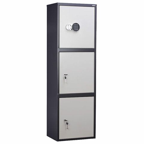 Шкаф металлический для документов AIKO &quot;SL-150/3ТEL&quot; ГРАФИТ, 1490х460х340 мм, 37 кг, S10799153902