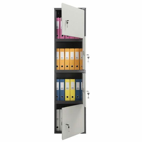 Шкаф металлический для документов AIKO &quot;SL-185/4&quot; ГРАФИТ, 1800х460х340 мм, 37 кг, S10799182502
