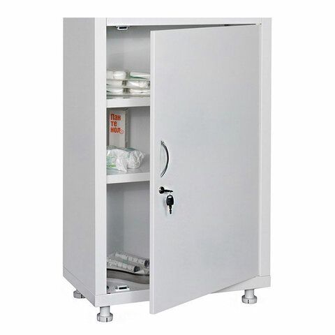 Шкаф медицинский 1-створчатый HILFE &quot;МД 1 1760/SG&quot; 1850х600х400 мм, стекло, белый, S26199204509