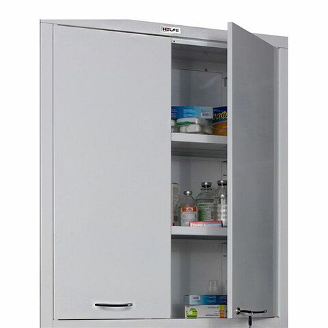 Шкаф медицинский 2-створчатый HILFE &quot;МД 2 1780/SS&quot; 1850х800х400 мм, белый, S26199205009