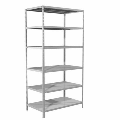 Стеллаж металлический BRABIX &quot;MS 220/30-6&quot;, 2200*1000*300 мм, 6 полок, 291373