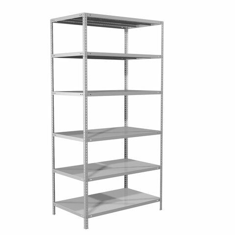 Стеллаж металлический BRABIX &quot;MS 220/40-6&quot;, 2200*1000*400 мм, 6 полок, 291374
