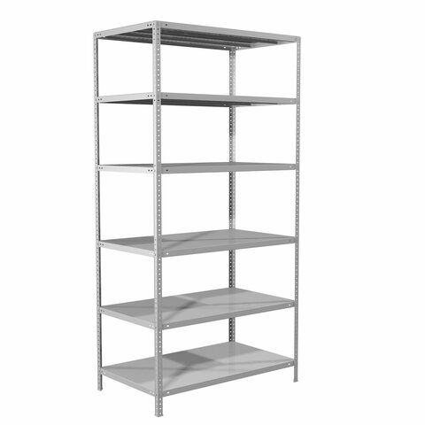 Стеллаж металлический BRABIX &quot;MS 220/50-6&quot;, 2200*1000*500 мм, 6 полок, 291375