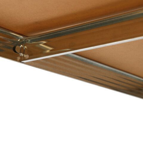 Стеллаж металлический BOOMHOUSE (БУМХАУС) безболтовой, в1800*ш750*г350мм, 5 полок МДФ, серебристый, 291411