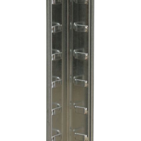 Стеллаж металлический BOOMHOUSE (БУМХАУС) безболтовой, в1800*ш750*г350мм, 5 полок МДФ, серебристый, 291411