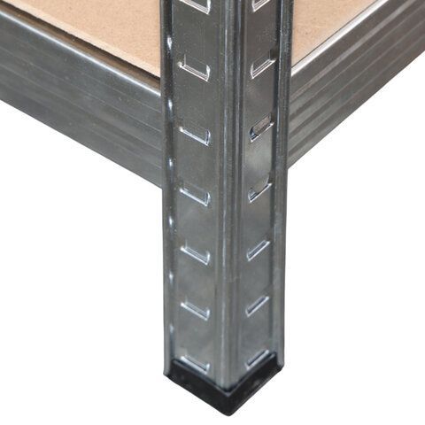 Стеллаж металлический BOOMHOUSE (БУМХАУС) безболтовой, в1800*ш1050*г400мм, 5 полок МДФ, серебристый, 291413