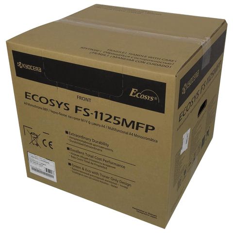 МФУ лазерное KYOCERA FS-1125MFP &quot;4 в 1&quot;, А4, 25 стр./мин, 20000 стр./мес, ДУПЛЕКС, АПД, сетевая карта, 1102M73RU2