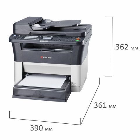 МФУ лазерное KYOCERA FS-1125MFP &quot;4 в 1&quot;, А4, 25 стр./мин, 20000 стр./мес, ДУПЛЕКС, АПД, сетевая карта, 1102M73RU2