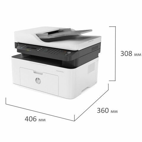 МФУ лазерное HP Laser 137fnw "4 в 1", А4, 20 стр./мин, 10000 стр./мес., АПД, Wi-Fi, сетевая карта, 4ZB84A