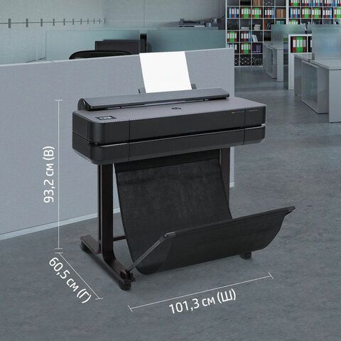 Плоттер HP DesignJet T630 24&quot; A1, Wi-Fi, сетевая карта, с подставкой, 5HB09A