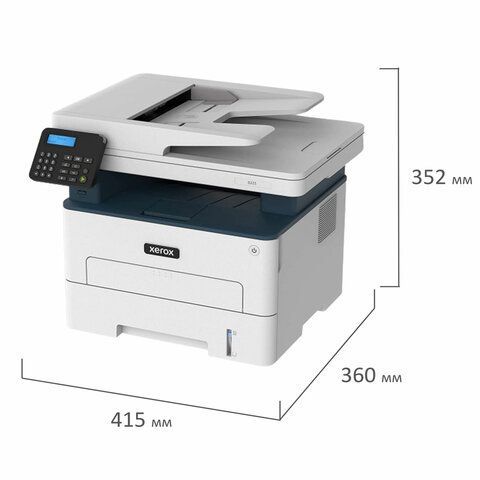 МФУ лазерное XEROX B225 &quot;3 в 1&quot;, А4, 34 стр./мин, 30000 стр./мес, ДУПЛЕКС, АПД, Wi-Fi, сетевая карта, B225V_DNI