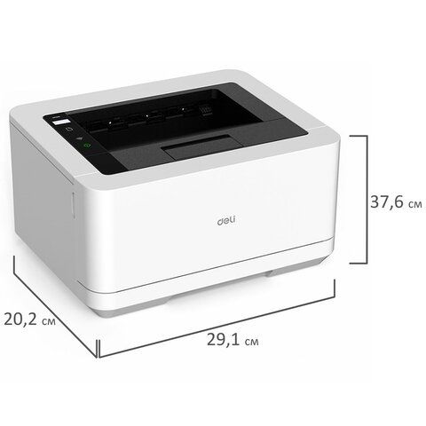 Принтер лазерный DELI P2000DNW, A4, 25 стр./мин, 10000 стр./мес, ДУПЛЕКС, сетевая карта, Wi-Fi