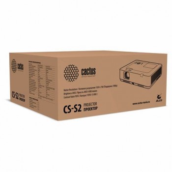 Проектор CACTUS CS-S2.B, 3LCD, 1024x768, 16:9, 4:3, 40000лм, 15000:1, 4,7 кг