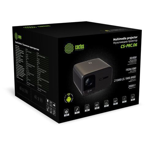 Проектор CACTUS CS-PRC.06B.WUXGA-A, LCD, 21000лм, 1100:1, 3 кг