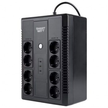 Источник бесперебойного питания SMARTWATT UPS SAFE PRO 650, 650 ВА (390 Вт), 8 розеток, 3703020270004