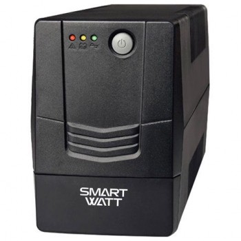 Источник бесперебойного питания SMARTWATT UPS UNI 1050E, 1050 ВА (630 Вт), 2 розетки, 3703020390009