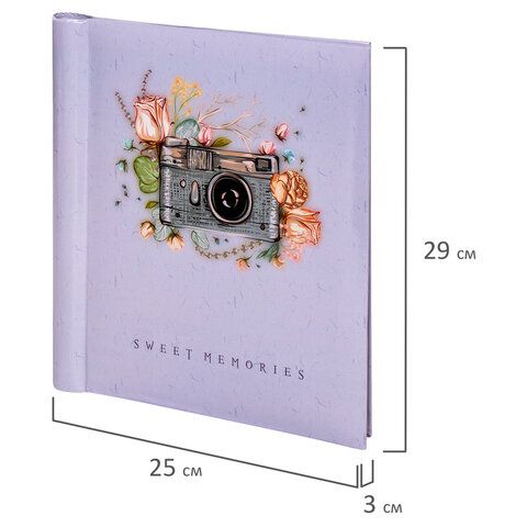 Фотоальбом BRAUBERG &quot;Фотоаппарат&quot; 20 магнитных листов, 23х28 см, спираль, 391161