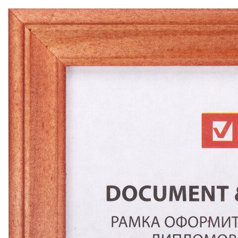 Рамка 15х20 см, дерево, багет 18 мм, BRAUBERG &quot;Pinewood&quot;, красное дерево, стекло, подставка, 391217