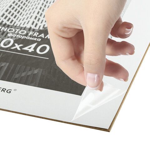 Рамка 30х40 см небьющаяся, багет 14 мм, пластик, BRAUBERG &quot;Original&quot;, черная, 391230