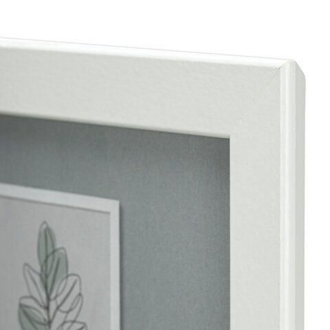 Рамка 30х40 см небьющаяся, аналог IKEA, багет 21 мм, МДФ, BRAUBERG &quot;Idea&quot;, белая, 391372