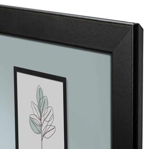 Рамка 30х40 см небьющаяся, аналог IKEA, багет 21 мм, МДФ, BRAUBERG &quot;Idea&quot;, черная, 391373
