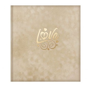 Фотоальбом-анкета детский 23*25 см, 32 листа, стикеры, открытка, конверт, бежевый бархат, BRAUBERG, 391421