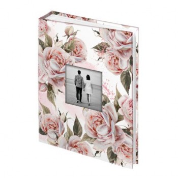 Фотоальбом BRAUBERG на 200 фото 10*15 см, твердая обложка, окно под фото, "Flowery love", 391424