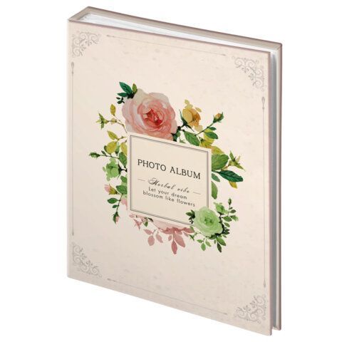 Фотоальбом BRAUBERG на 100 фото 10*15 см, твердая обложка, "Tender flowers", 391438