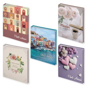 Фотоальбом BRAUBERG на 100 фото 10*15 см, ассорти 5 дизайнов, твердая обложка, 391444