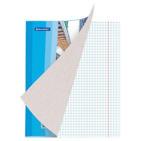 Тетрадь А5, 48 л., BRAUBERG 10 шт., скоба, клетка, обложка картон, МЕГАПОЛИС, 402777
