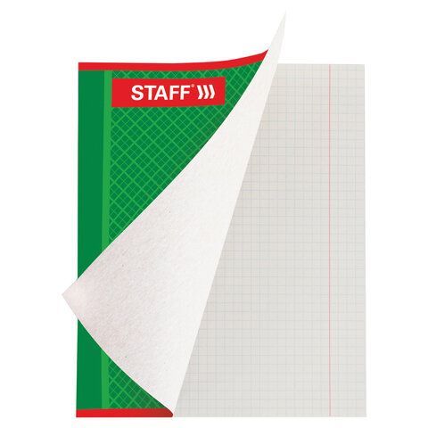 Тетрадь А5, 48 л., STAFF 10 шт., скоба, клетка, офсет №2 ЭКОНОМ, обложка картон, &quot;АБСОЛЮТ&quot;, 402784