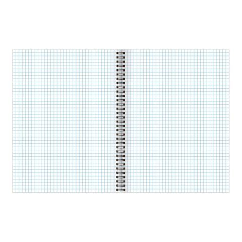 Тетрадь А5, 96 л., ОФИСМАГ 4 шт., гребень, клетка, обложка картон, МОНОХРОМ, 402797
