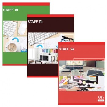 Тетрадь А4, 96 л., STAFF 5 шт. Basic скоба, клетка, офсет №2 ЭКОНОМ, обложка картон, "ОФИСНАЯ КЛАССИКА", 403073
