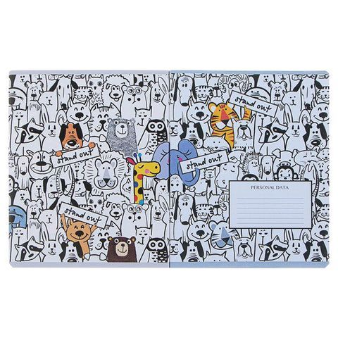 Тетрадь А5 48 л. АЛЬТ 10 шт. скоба, клетка, гибридный лак, &quot;ZOO-PARTY&quot;, 7-48-995