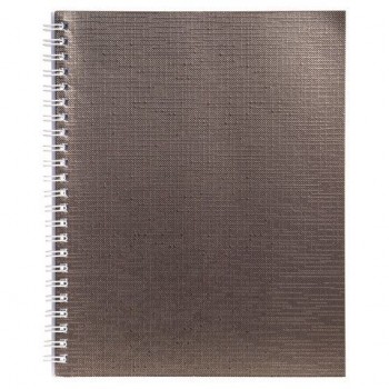 Тетрадь бумвинил, А5, 96 л., гребень, офсет №1, клетка, КОРИЧНЕВАЯ Metallic, HATBER 4 шт., 96Т5бвВ1гр