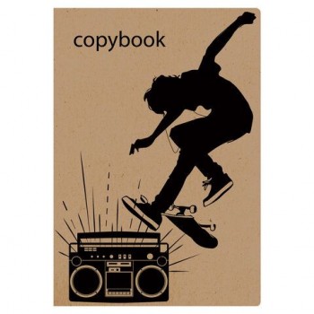 Тетрадь 40 л. в клетку обложка КРАФТ, бежевая бумага 70 г/м2, сшивка, А5 (147х210 мм), СКЕЙТЕР, BRAUBERG 6 шт., 403757