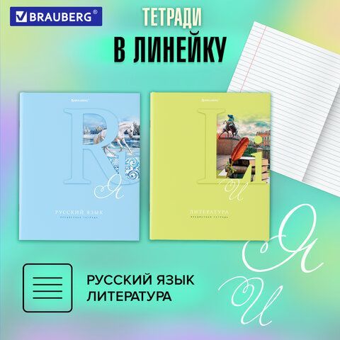 Тетради предметные, КОМПЛЕКТ 12 ПРЕДМЕТОВ, ПАСТЕЛЬНАЯ, 48 листов, обложка картон, BRAUBERG, 404026